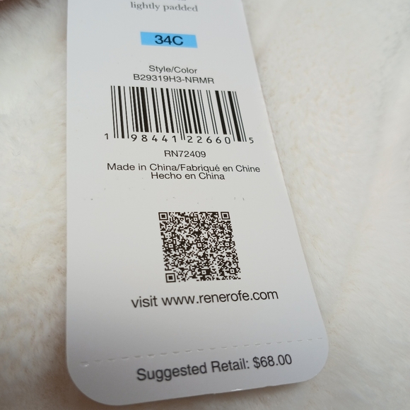 René Rofé Lingerie – 3-Pack Lace Bras – Size 34C – Lightly Padded – NWT - Picture 8 of 9